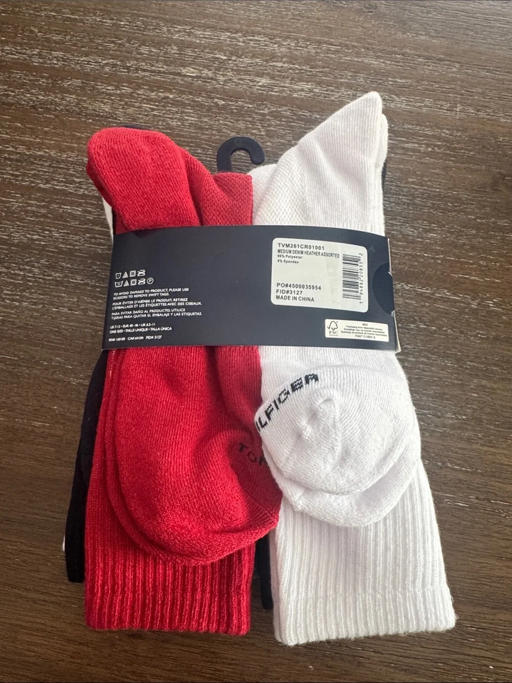Tommy Hilfiger Men’s Multi-Color Crew Socks -5 Pairs